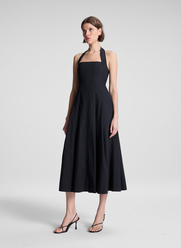 A.l.c. Natalie Stretch Cotton Midi Dress Black