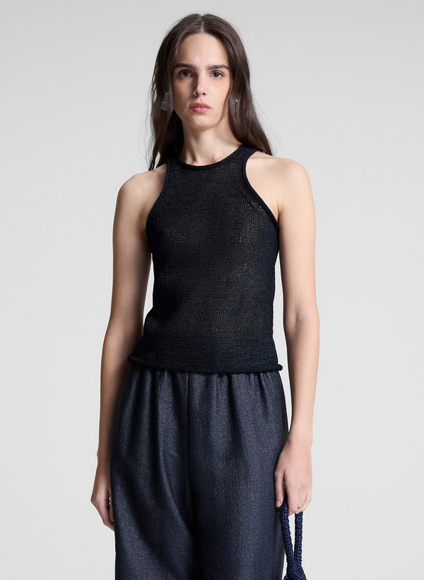 a.l.c. Nelly Open Knit Tank Midnight
