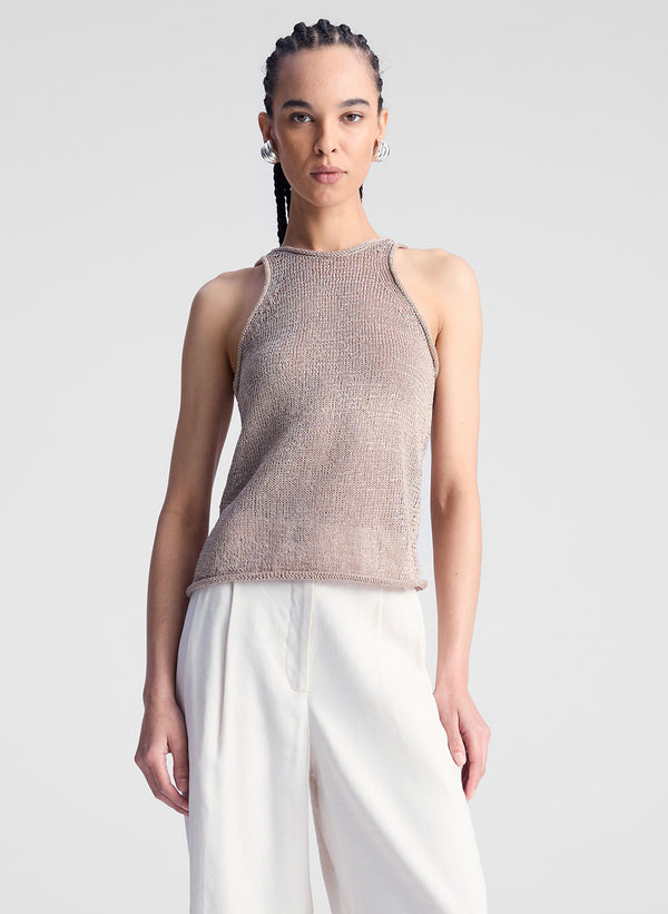 a.l.c. Nelly Open Knit Tank Sand