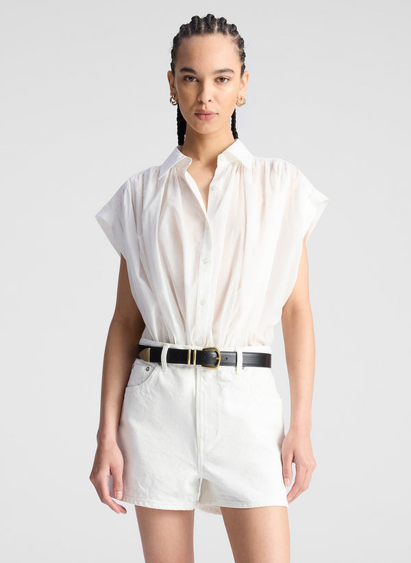a.l.c. Nessa Cotton Shirt White