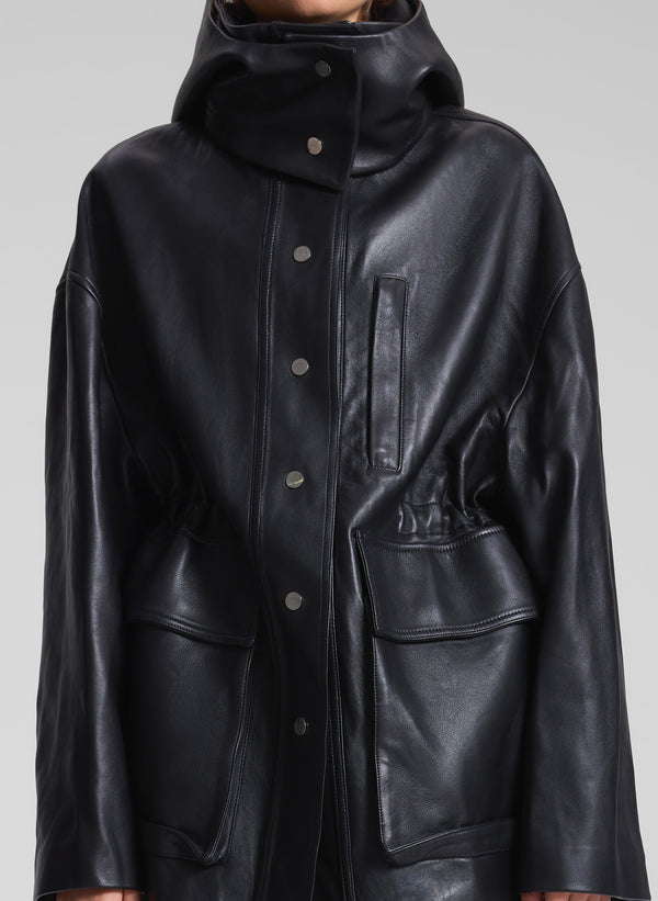 A.l.c. Nolan Leather Coat Black