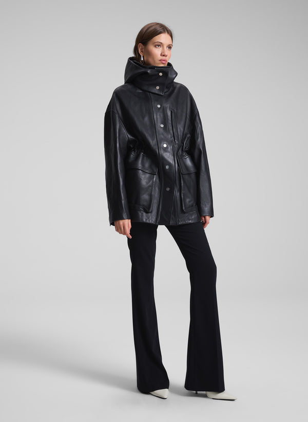 A.l.c. Nolan Leather Coat Black