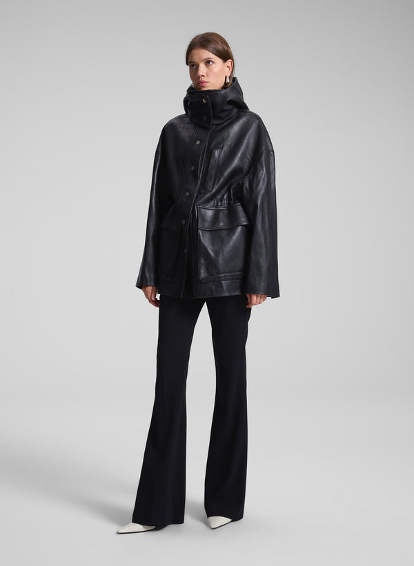 A.l.c. Nolan Leather Coat Black