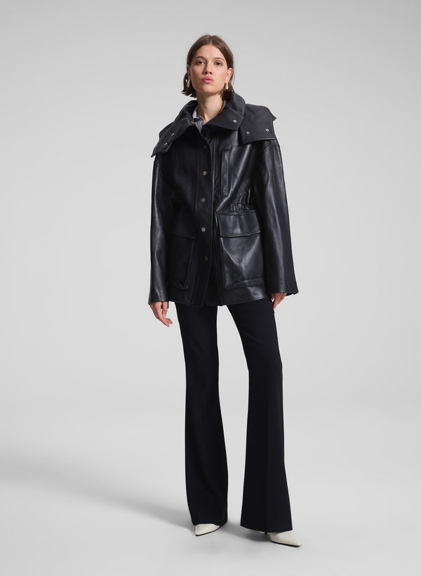 a.l.c. Nolan Leather Coat Black