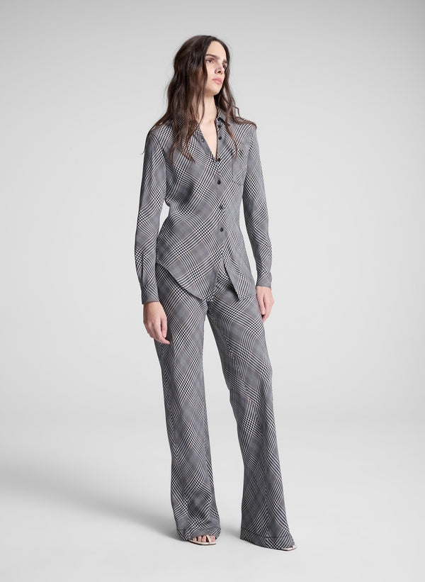 A.l.c. Otis Plaid Pant Black/Brown Plaid