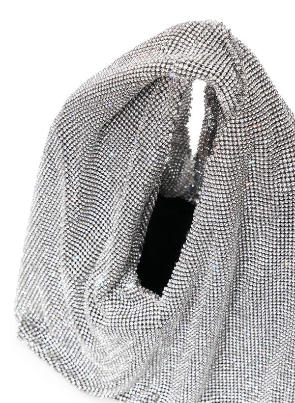 A.l.c. Paige Rhinestone Chain Mesh Bag Silver