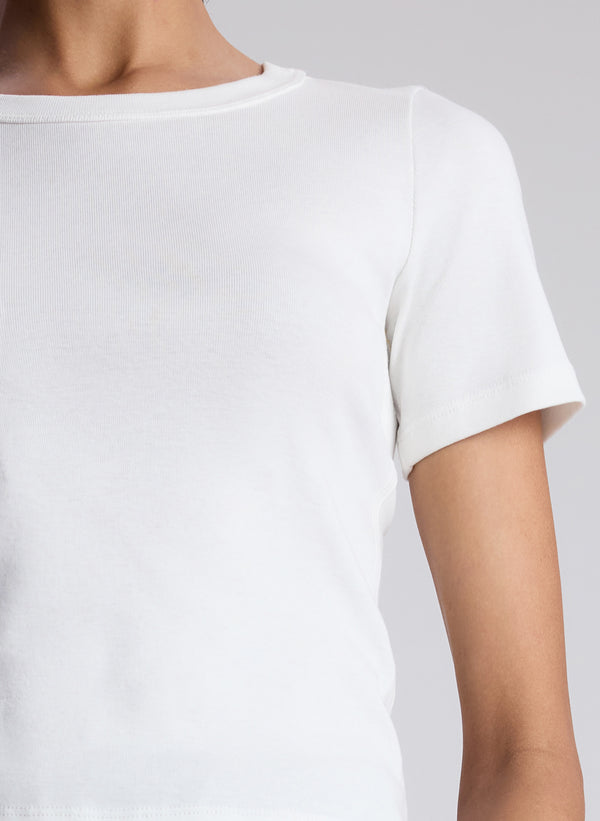 A.l.c. Paloma Cotton Rib Baby Tee White