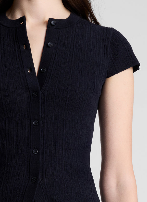 A.l.c. Parker Fine Cotton Cardigan Black