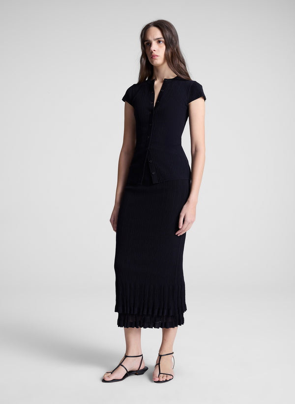 A.l.c. Parker Fine Cotton Cardigan Black