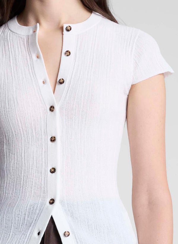 A.l.c. Parker Fine Cotton Cardigan Bright White