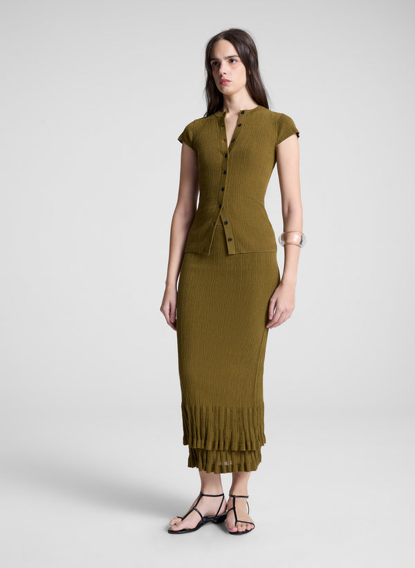 A.l.c. Parker Fine Cotton Cardigan Hazel