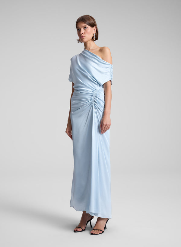 A.l.c. Penny Satin Maxi Dress Cascade