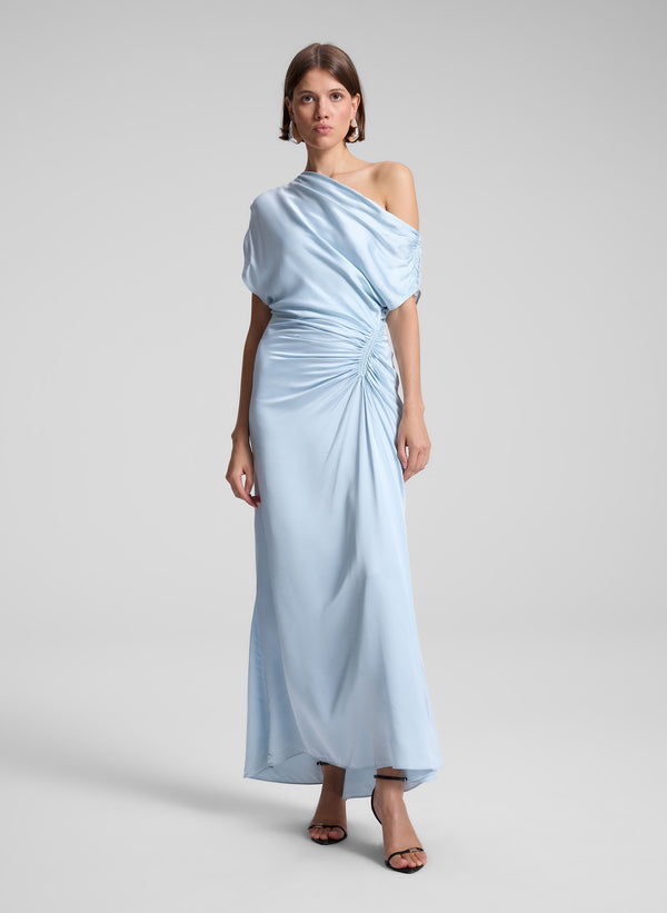 a.l.c. Penny Satin Maxi Dress Cascade