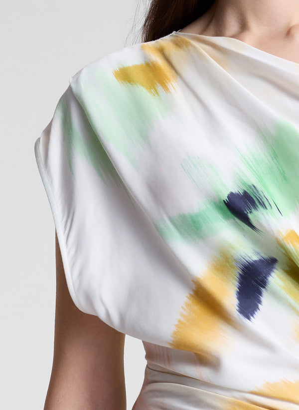 A.l.c. Penny Satin Maxi Dress Floral Multi