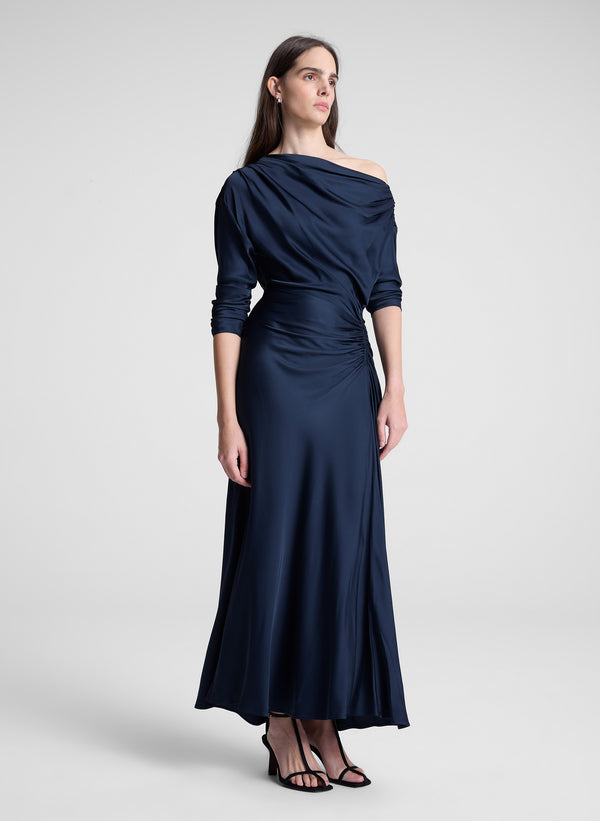 A.l.c. Piper Satin Dress Dark Sapphire