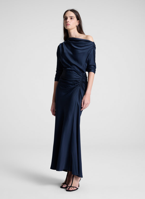 A.l.c. Piper Satin Dress Dark Sapphire
