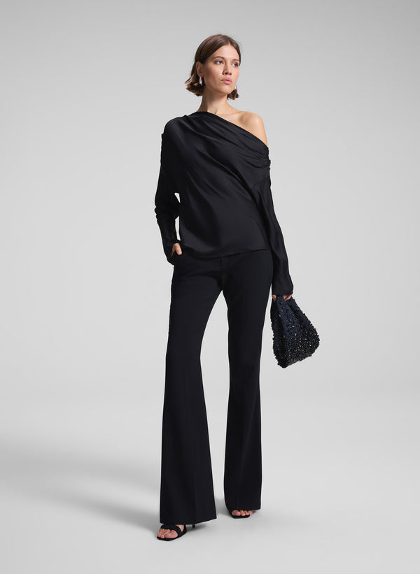 a.l.c. Piper Satin Top Black