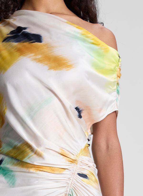 A.l.c. Poppy Satin Mini Dress Floral Multi