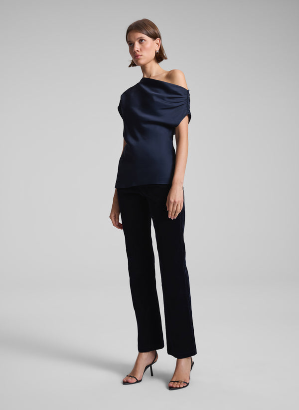 A.l.c. Poppy Satin Top Dark Sapphire