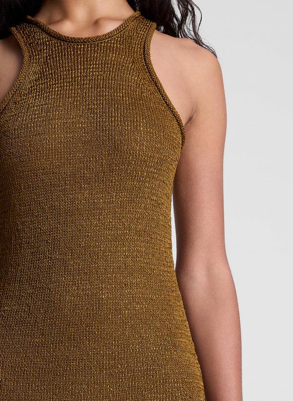 A.l.c. Raye Open Knit Midi Dress Oil