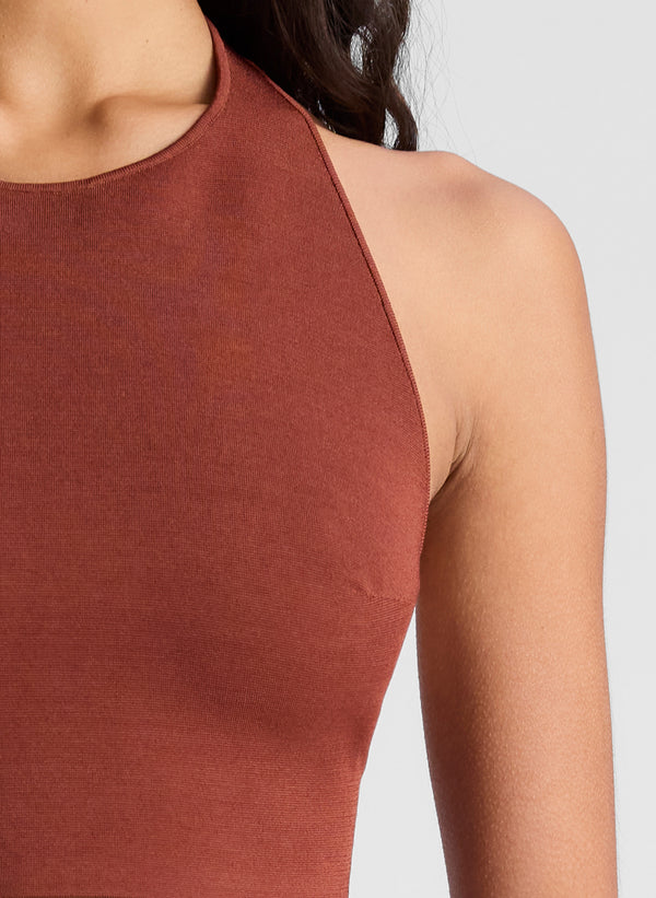 A.l.c. Rory Compact Knit Top Deep Sequoia