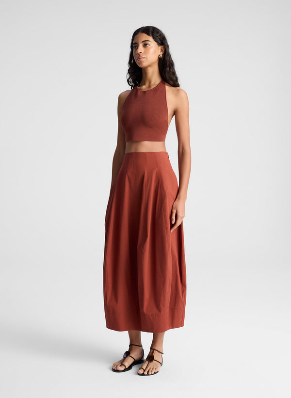 A.l.c. Rory Compact Knit Top Deep Sequoia