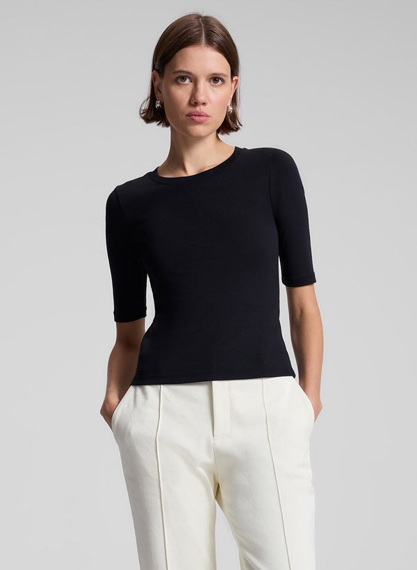 a.l.c. Rory Rib Tee Black