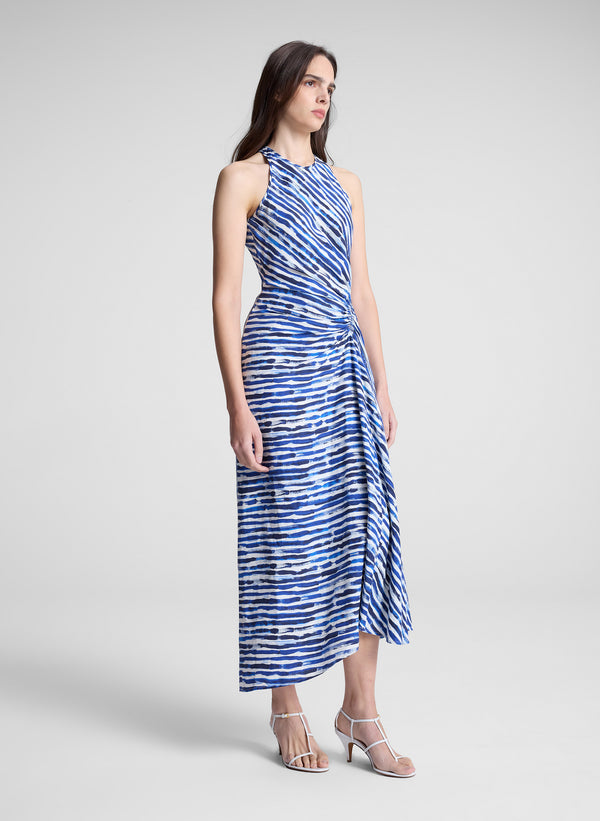 A.l.c. Ruby Striped Midi Dress Navy Stripe