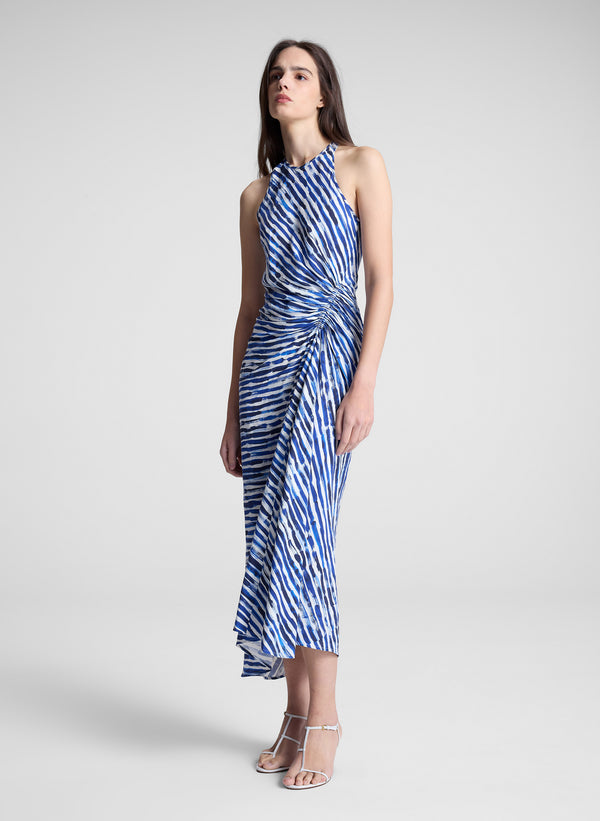 A.l.c. Ruby Striped Midi Dress Navy Stripe