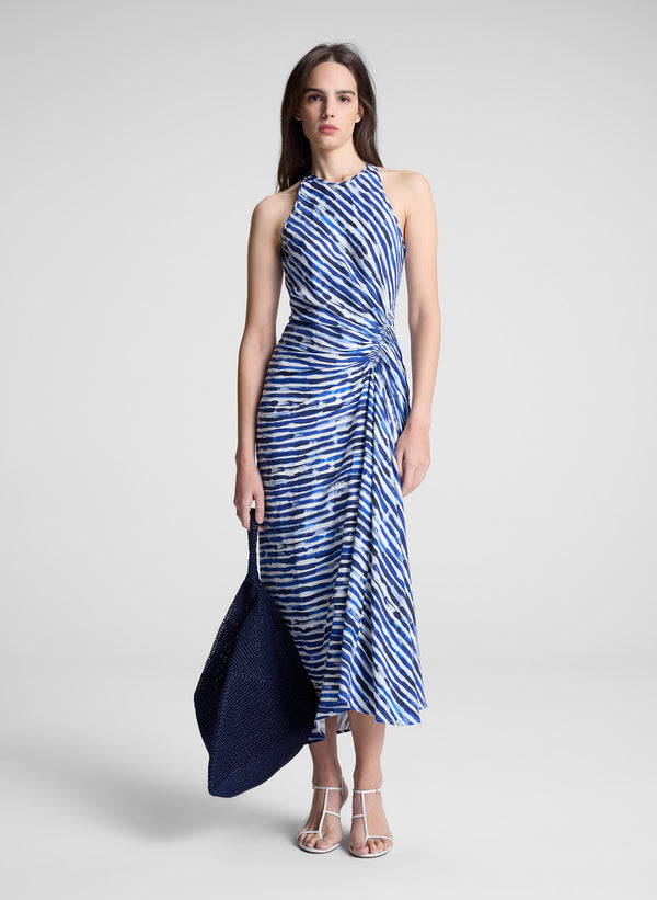 a.l.c. Ruby Striped Midi Dress Navy Stripe