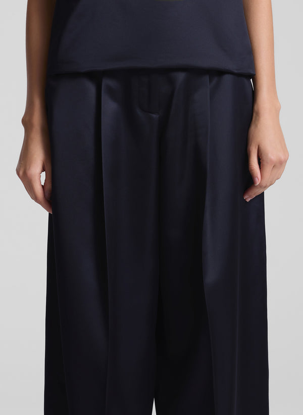 A.l.c. Ryder Satin Wide Leg Pant Deep Navy
