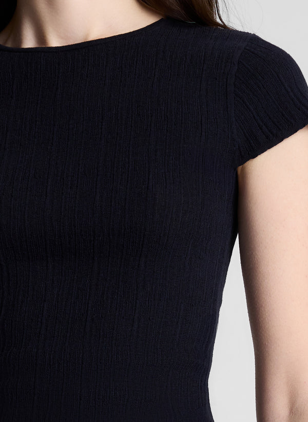 A.l.c. Sam Fine Cotton Knit Top Black
