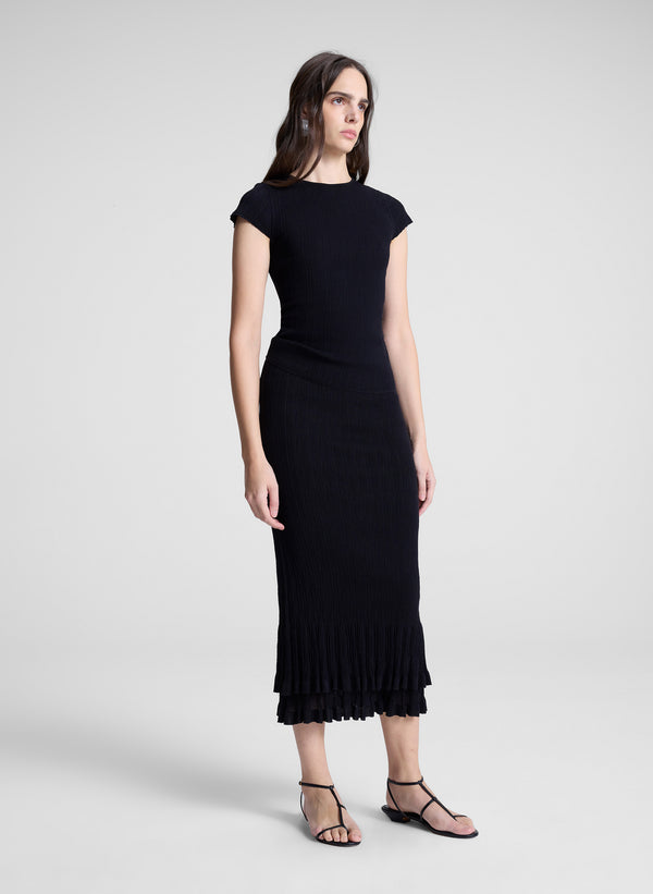 A.l.c. Sam Fine Cotton Knit Top Black