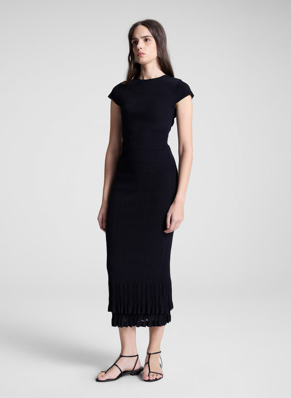 A.l.c. Sam Fine Cotton Knit Top Black