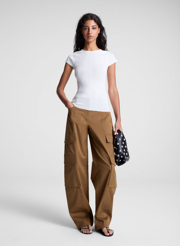 a.l.c. Sam Fine Cotton Knit Top Bright White