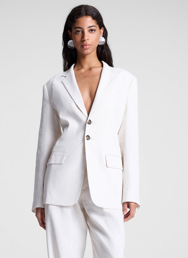 a.l.c. Shawn Linen Jacket Buttercream