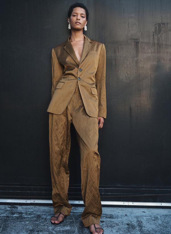 a.l.c. Shawn Satin Jacket Aged Bronze