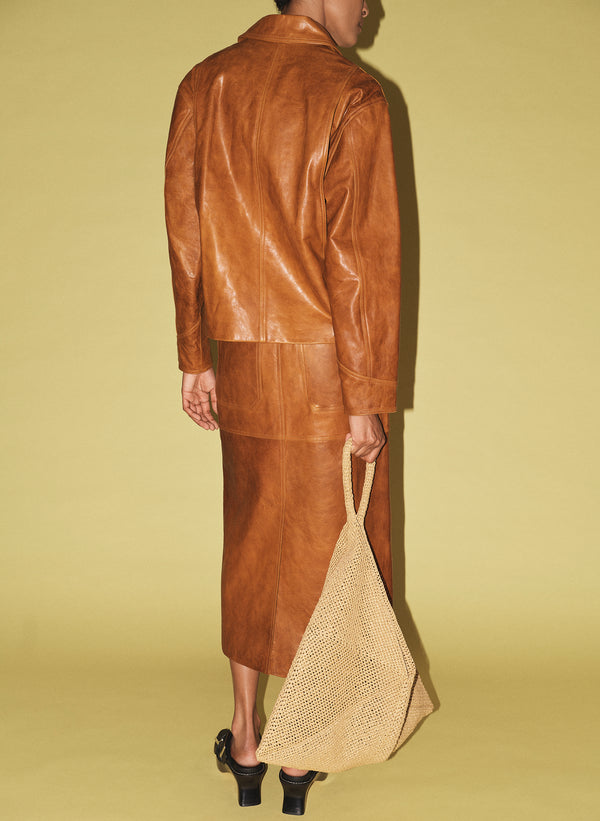 a.l.c. Sid Raffia Bag Desert Palm