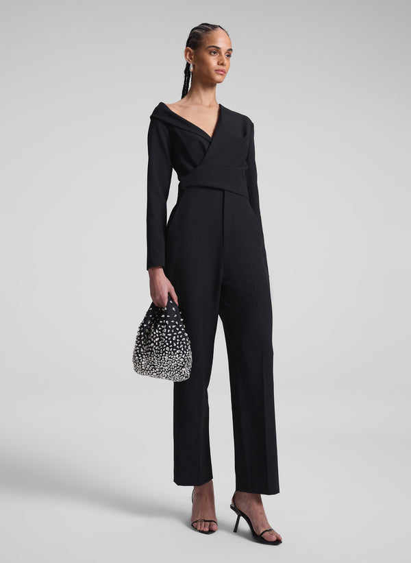 a.l.c. Skyla Asymmetric Jumpsuit Black