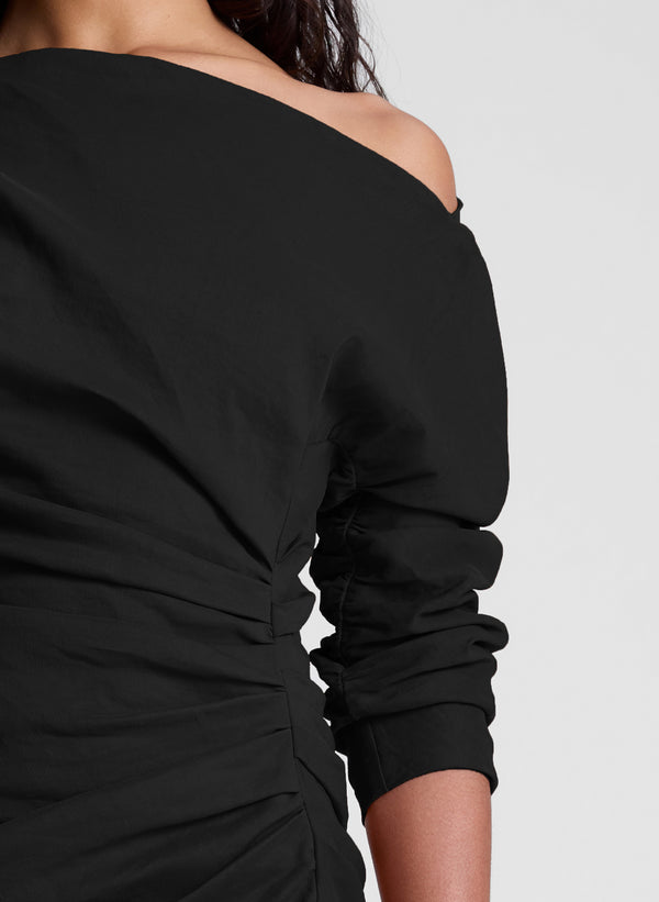 A.l.c. Sona Linen Mini Dress Black