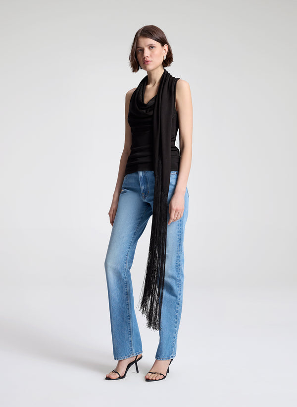 A.l.c. Sonya Draped Top Dark Brown