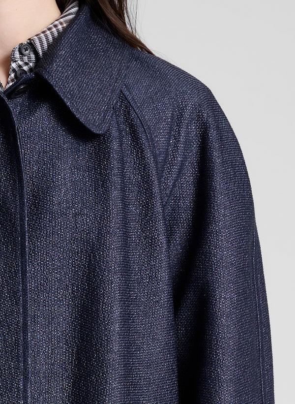 A.l.c. Spencer Raffia Coat Deep Navy