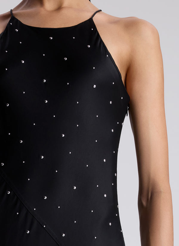 A.l.c. Sybil Embellished Maxi Dress Black/Silver