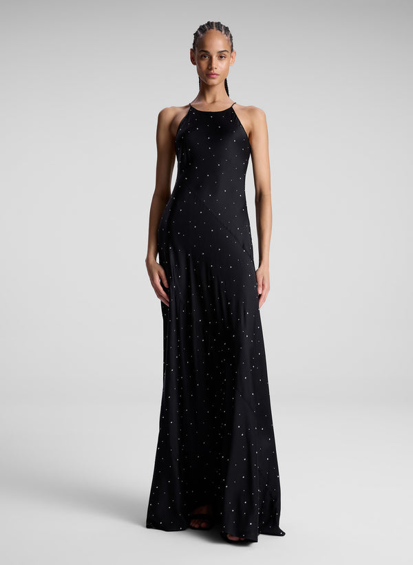 A.l.c. Sybil Embellished Maxi Dress Black/Silver