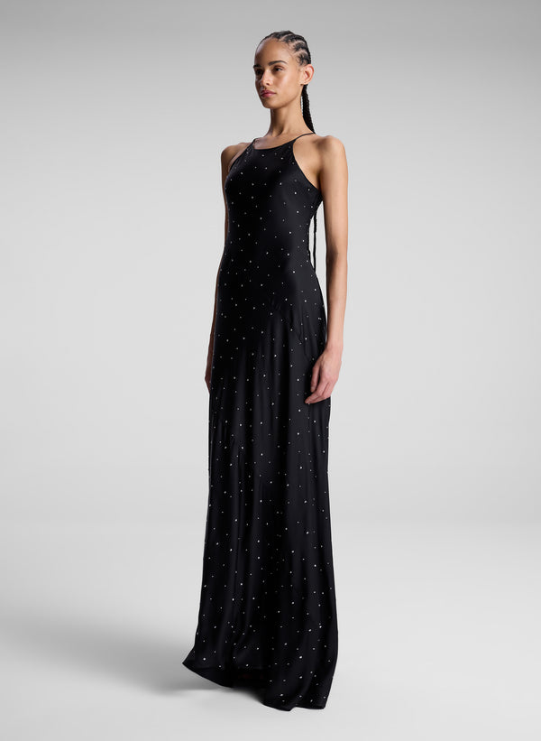 A.l.c. Sybil Embellished Maxi Dress Black/Silver