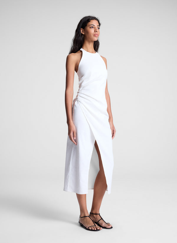 A.l.c. Sylvie Linen Midi Halter Dress White