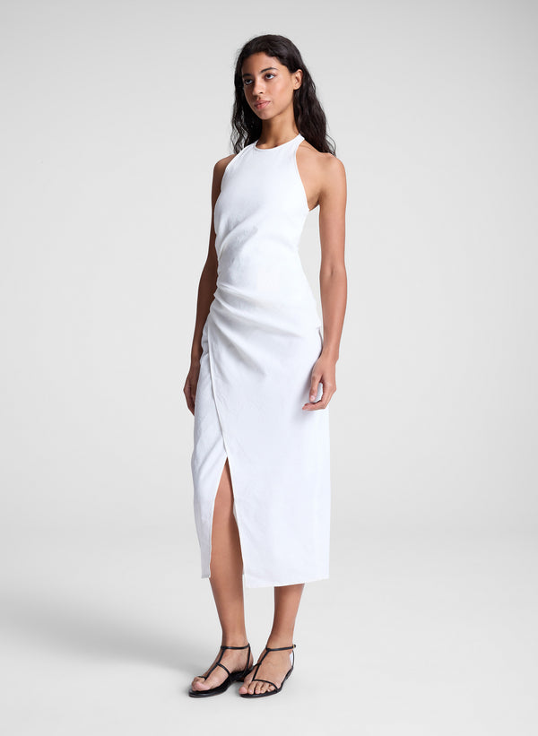 A.l.c. Sylvie Linen Midi Halter Dress White