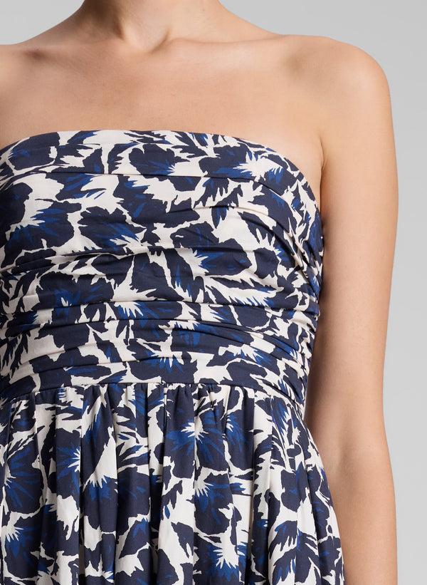 A.l.c. Tate Strapless Midi Dress Navy/Cream
