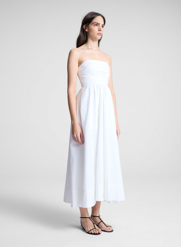 A.l.c. Tate Strapless Midi Dress White