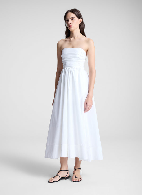 A.l.c. Tate Strapless Midi Dress White